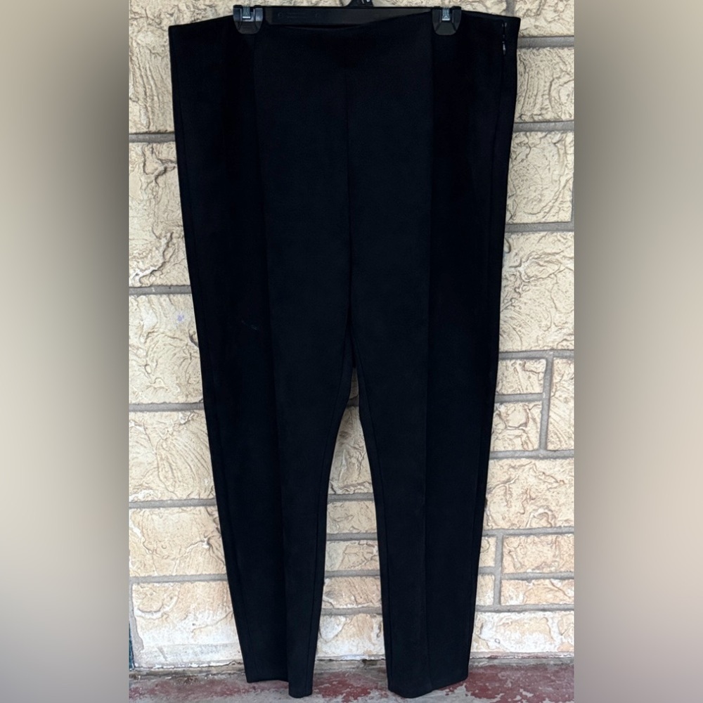 Gibson Latimer Black Soft Stretchy Ribbed Fabric smooth Size XXL